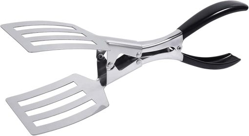 Drain Tongs Plain Food Clip BBQ Accessories Outdoor Barbecue Tool Portable Bread Tong BBQ Tool Barbecue Clamp Stainless Steel Food Tong Food Clamp with Plastic Handle/749