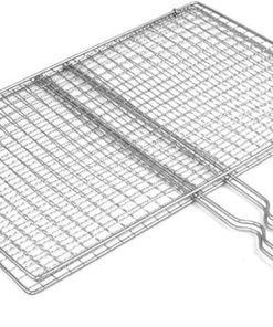 WENSHENG 3pcs Triple Anti-Sticking Fish Basket, Metal Handle Accessories for Grill, Outdoor Tools