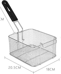 Fried Basket, French Fries Chicken Nugget Frying Basket Kitchen Cooking Tools(Multicoloured) 2