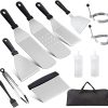 Blackstone 23Pcs Griddle Accessories Kit, Grill Tools with Spatulas, Scraper, Burger Press, Basting Cover, BBQ Tongs, Oil Bottle – Flat Top Grill Accessories Set for Outdoor Cooking 3