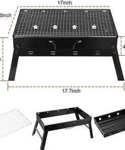 Gas grill Foldable BBQ Grills Patio Barbecue Charcoal Grill Stove Stainless Steel Outdoor Camping Picnic Barbecue BBQ Accessories Tools 2
