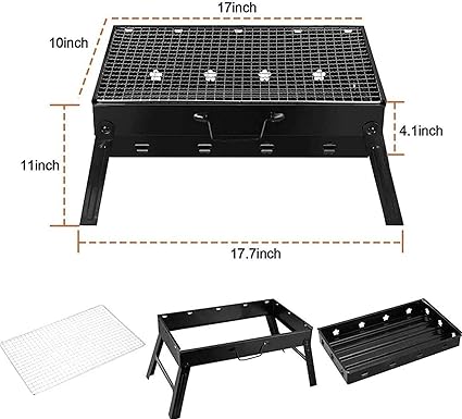 Gas grill Foldable BBQ Grills Patio Barbecue Charcoal Grill Stove Stainless Steel Outdoor Camping Picnic Barbecue BBQ Accessories Tools 2 Gas grill Foldable BBQ Grills Patio Barbecue Charcoal Grill Stove Stainless Steel Outdoor Camping Picnic Barbecue BBQ Accessories Tools - Image 2