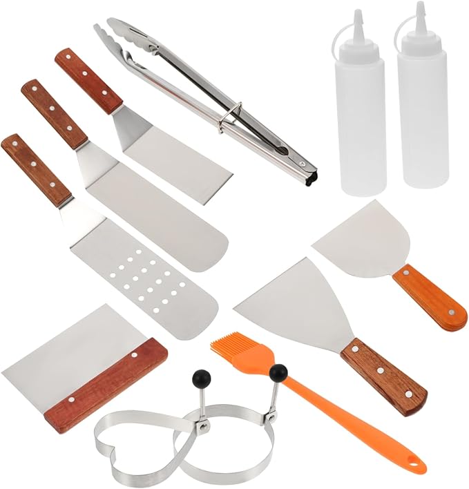 Utensils Kit 12-Piece Stainless Steel Grill Utensils Set for Outdoor Grill Camping Hiking Family Gatherings and Barbecue Cookware Utensils Kit 12-Piece Stainless Steel Grill Utensils Set for Outdoor Grill Camping Hiking Family Gatherings and Barbecue Cookware
