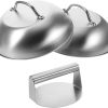 BBQ Grill Set Grilling Tools Burger Press Griddle Accessories Basting Cover for Flat Top