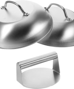 BBQ Grill Set Grilling Tools Burger Press Griddle Accessories Basting Cover for Flat Top