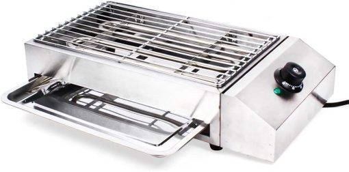 Countertop Electric BBQ Grill, Flat Top Grill Hot Plate Barbecue Grills Indoor/Outdoor Portable Electric Griddle with Adjustable Thermostatic Control 110V