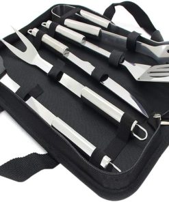 Utoolmart BBQ Grill Tool Set- 18 in 1 Stainless Steel Barbecue Grilling Accessories with Carrying Case, Includes Spatula, Tongs, Skewers