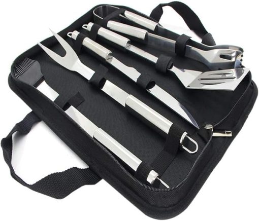 Utoolmart BBQ Grill Tool Set- 18 in 1 Stainless Steel Barbecue Grilling Accessories with Carrying Case, Includes Spatula, Tongs, Skewers