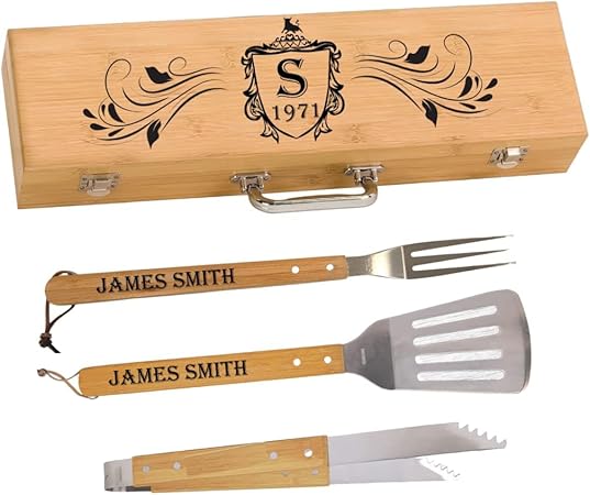 Personalized Grill Set | Fully Customizable | Set of 3 BBQ Tools 2 Personalized Grill Set | Fully Customizable | Set of 3 BBQ Tools - Image 2