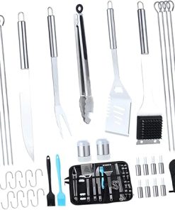 1Set Tools Grilling Accessories for Outdoor Complete Grilling Utensil Kit with Portable Carrying Bag for Cookouts and Barbecues