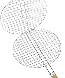 Balacoo Round Grill Topper Stainless Steel Roasting Net for Home Kitchen Use Baking Tool Easy to Clean Versatile for Fish Meat