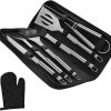 Rib Membrane Remover Stainless Steel Tool Kit – Rib Prep Tool Membrane Remover with Ergonomic Handle – BBQ Rib Skinner – Dishwasher Safe BBQ Accessories (4pcs) 4