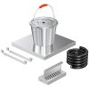 Rear Grease Drainage Funnel for Blackstone Grease Catcher Upgrade,with Drain Funnel, Grease Bucket W/Lid and Spatula Holder,Griddle Accessories for Blackstone 17 22 28 36 Grill
