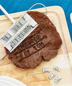 Barbeque Grill Meat Steak Branding Iron with Changeable Letter Tool Name Set BBQ Tools 2