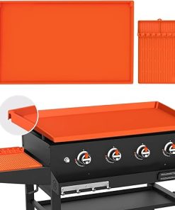 Full-Edge 36" Blackstone Silicone Griddle Cover, Includes 16" Silicone Spatula Mat, Premium Food-Grade Grill Buddy Mat, Reusable Top Protector, Ideal for All-Season Outdoor Use