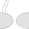 Barbecue Grill Net 2 Pcs Stainless Steel Grill Mesh Korean Grill Mesh Outdoor Grill Mesh Screen Household BBQ Net Mesh Korean Grill