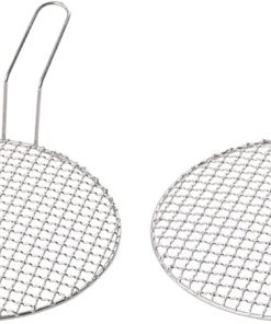 Barbecue Grill Net 2 Pcs Stainless Steel Grill Mesh Korean Grill Mesh Outdoor Grill Mesh Screen Household BBQ Net Mesh Korean Grill