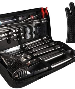 25pcs Griddle Accessories Kit, BBQ Flat Top Grill Accessories Set Outdoor Camping Heavy Duty Stainless Steel Spatulas Barbecue Tools Set Cooking Utensils Set