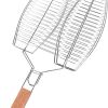 Barbecue mesh Clip,Grilled Fish Clip Stainless Steel Barbecue Tool Barbecue Accessories 4