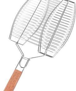 Barbecue mesh Clip,Grilled Fish Clip Stainless Steel Thick Large Barbecue Tool Barbecue Accessories
