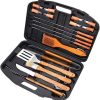 Outdoor BBQ Grill Accessory Kit Drain Pan Baking Tray Set Non-Stick Plate Perfect for Roasting 3