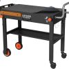 Outdoor Grill Cart with Patio Furniture, Outdoor Grill Table with Storage,Rolling Bar Cart Outdoor BBQ Cart with Hooks and Spice Rack for Grilling Accessories(Double Door, Black) 4