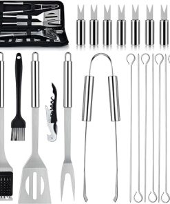 Barbecue Supplies,22 PCS BBQ Grilling Accessories Tools Set Stainless Steel Grilling for Camping Kitchen Barbecue Utensils