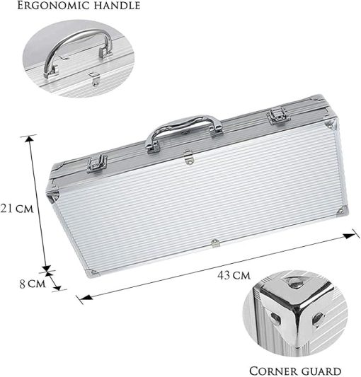 10pcs Grill Accessories BBQ Tools, Stainless Steel Grilling Tools, BBQ Accessories Tool Set with Handle & Storage Box, Grilling Utensils Tools Set for Home, Cam - Image 2