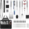 JSEIAJB 27 Piece Apron Grill Set Apron Storage Bag Barbecue Tool Set