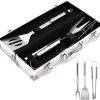 BESPORTBLE Grill Accessory Kit 7pcs BBQ Tools Set Stainless Steel Barbecue Grill Set Food Clamp Outdoor Cooking Tools 4