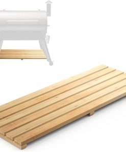 Pellet Grill Storage Shelf Compatible with Traeger Pro Series 34 Pellet Grill, Bamboo Grill Bottom Shelf for Traeger Pellet Grill Accessories to Provide More Storage Space