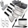 SEFAX BBQ Tools Set with Foldable Grill and Storage Case, Grill Accessories, Portable Grilling Utensil Kit – Camping Kitchen Utensil Set for Cooking and Camping Grilling Accessories 3