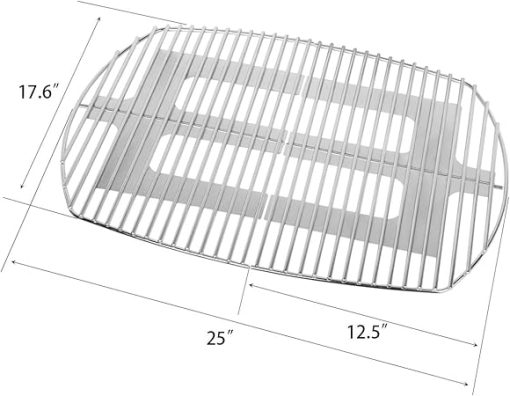 Stanbroil Solid Rod Stainless Steel Grill Cooking Grates for Weber Q300, Q320, Q3000, Q3100, Q3200 Series Gas Grill, Replacement Parts for Weber 7646 - Image 2
