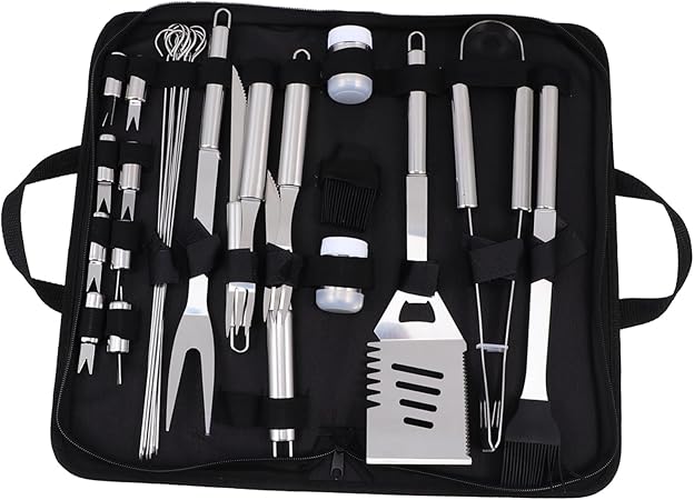1set Barbecue Tool Set Camp Brushes Grill Tools Cooking Outdoor and Kit Accessories Utensils Black Stainless Steel 1set Barbecue Tool Set Camp Brushes Grill Tools Cooking Outdoor and Kit Accessories Utensils Black Stainless Steel