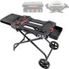 Portable Grill Cart for Weber Q1200, Q1000, Q2200, Q2000, Collapsible Griddle Stand for Blackstone 17" 22" Table Top Griddles, Outdoor Portable Folding Cart