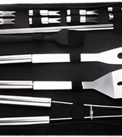 Grilling Accessories – Generic Barbecue Tools,16 PCS Stainless Steel BBQ Set with Portable Storage Bag Outdoor Grills Accessories Easy Clean for Camping Family Picnic Party Father’s Day ﻿ 2