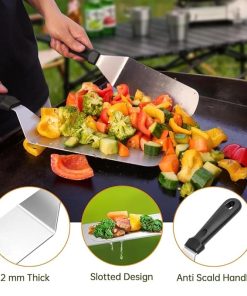 Griddle Accessories Kit, 19Pcs Grilling Accessories Set for Blackstone and Camp Chef, Flat Top Griddle Accessories Set with Scraper, Enlarged Spatulas, Basting Cover 2