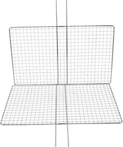 BESPORTBLE Stainless Steel Bbq Fish Grill Basket Durable Rack for Grilling Seafood Vegetables for Camping Picnics Easy to Clean Portable Cooking Equipment