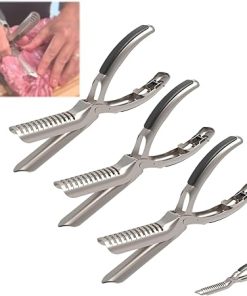Stainless Steel Rib Deveining Tool Set The Ultimate Rib Preparation Tool for Grilling Enthusiasts Rib Deveining Tool 304 Stainless Steel Tool with Ergonomic Design (3-pcs)