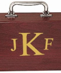 Executive Gift Shoppe | Roman Monogram Rosewood Barbecue Set
