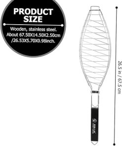 HANABASS Bbq Supplies Grilling Net Clip Fish Grill Rack Bbq Grill Rack Cooking Grate Tool 2