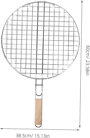 Stainless Steel Round Grill Basket Bbq Cooking Rack Outdoor Barbecue Tool Fish Meat Roasting Rack Portable 2 Stainless Steel Round Grill Basket Bbq Cooking Rack Outdoor Barbecue Tool Fish Meat Roasting Rack Portable - Image 2