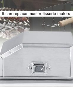 XPSSJMU Barbecue Motor,110 to 220v Stainless Steel Grill Motor Barbecue Rotating Motor, for Outdoor Barbecue Tools Accessories(110V-American Standard) 2