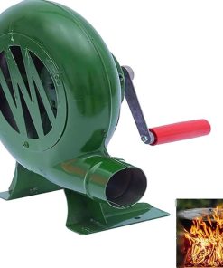 Hand Crank Blacksmith Forge Blower Iron Gear Popcorn Fan Manual Fan BBQ Fan Cooking Manual BBQ Air Blower Coal Lighter Grill BBQ Lighters With Hand Crank Tool(Size:120W,Color:One Color)