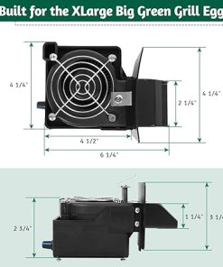 BBQ Blower Fire Starter for XLarge Big Green Grill Egg,Air Blower Charcoal Starter,Portable Electric Blower Bigg Green Egg Grill Tool,Quick Cooking Barbecue Electric Fan 2