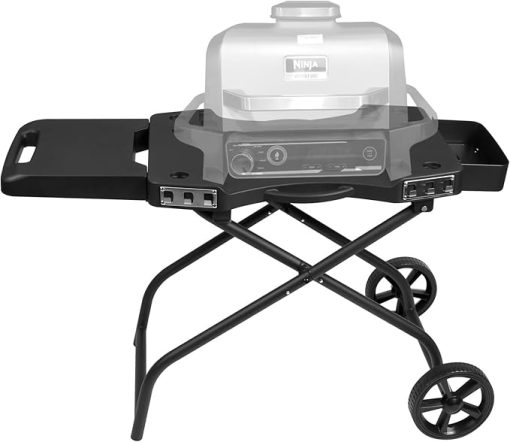 Grill Stand Cast Iron Griddle for Ninja Outdoor Grill, Grill Cart Collapsible Outdoor Grill Stand Griddle Plate Flat Top Griddle Compatible with Ninja Woodfire Outdoor Grill - Image 2