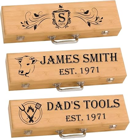 Personalized Grill Set | Fully Customizable | Set of 3 BBQ Tools Personalized Grill Set | Fully Customizable | Set of 3 BBQ Tools