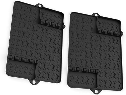 Set Of 2 Silicone BBQ Grills Mat Barbecue Grills Pad Nonstick Grilling Mat Kitchen Accessory Suitable For Outdoor Cooking