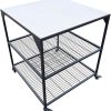 Grill Table with Sink, Outdoor Bar Cart Grill Station, Modular Outdoor Kitchen Island with 100-Gallon Storage Cabinet, 304 Stainless Steel Top, Pizza Oven Table for Lawn & Garden, L60” x W25” 4