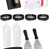 SHINESTAR 15 Pieces Griddle Accessories Kit for Blackstone, Professional Flat Top Grill Accessories Set, Complete Griddle Breakfast Kit for Blackstone